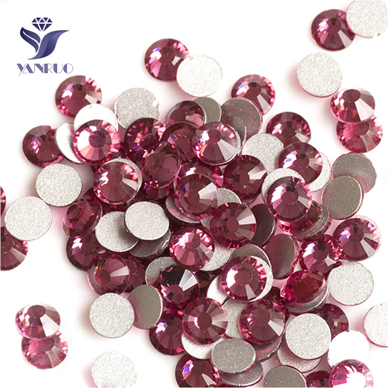 YANRUO 2058 Top Non Hotfix Flat Back Rhinestones Glass DIY Cold Fixation Nail Art Decorations Stones And Crystals Strass Crafts 