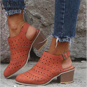 

WDHKUN 2020 Ankle strap chunky high heels women pumps elegant ladies Wedding shoes woman shoes drop shipping