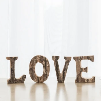 

Rustic Style Wood Block Cutout Letters Decorative 'Love' Sign