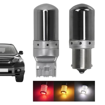 

1156 BA15S P21W T20 7440 W21W LED Bulbs 1Pcs CanBus Brake Lamp 3014 144smd Turn Signal Lights Error Free Canbus Car Led Bulbs