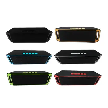 

SC208 Wireless Speaker Bluetooth 4.0 Stereo Subwoofer Support TF USB FM Radio Built-in Mic Dual Bass Sound Speaker