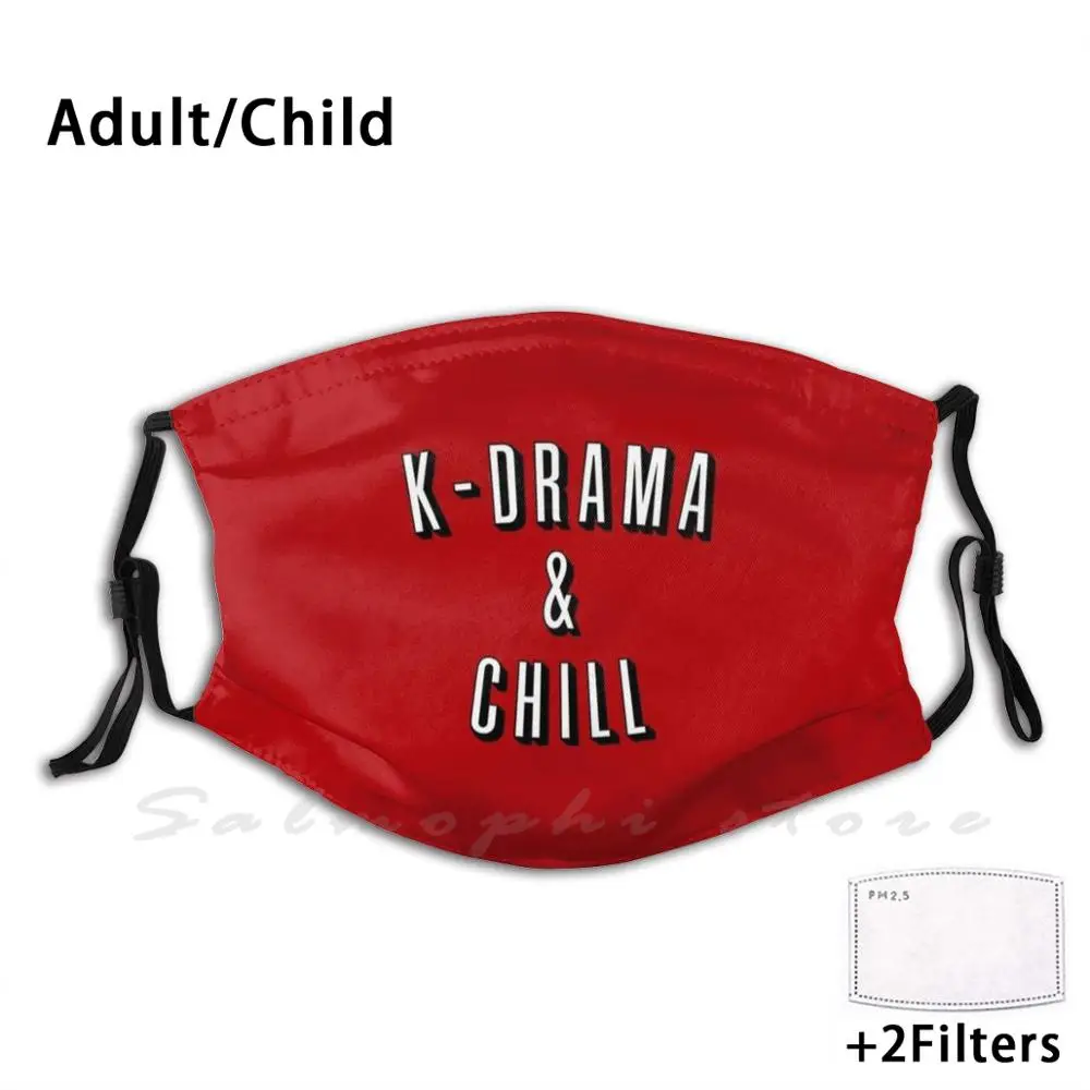 K - Drama &amp Chill моющаяся маска с фильтром против пыли для рта K-Pop Корейская поп-драма