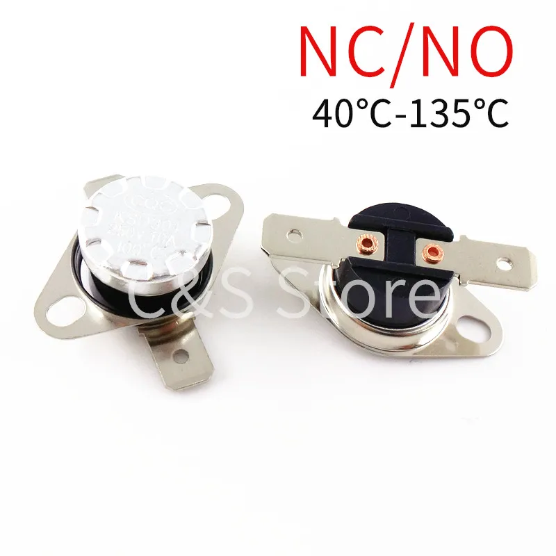 KSD301 250V10A Thermostat Thermal Temperature Control Switch 45°C-140°C NO/NC