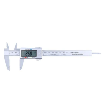 

1Pc Silver Reusable Makeup Measure Eyebrow Guide Ruler 150Mm 6Inch Lcd Digital Electronic Caliper