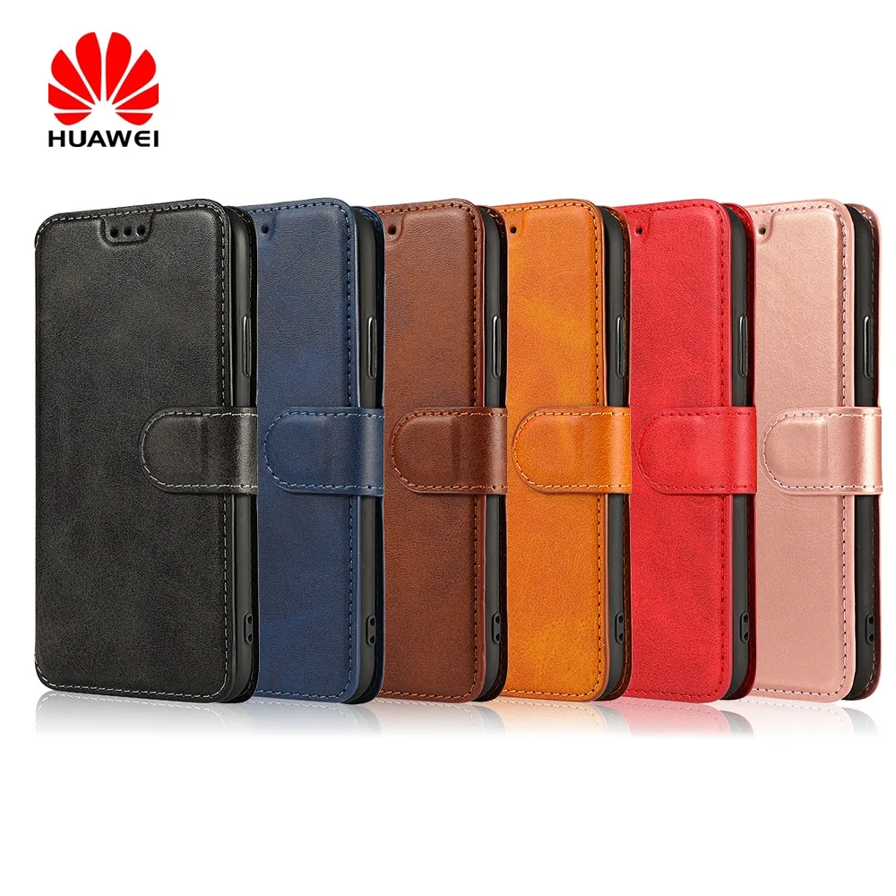 Защитный чехол для huawei P30 новый кожаный мягкий y5 y6 y7 pro/prime y9 2018 флип бумажник ТПУ