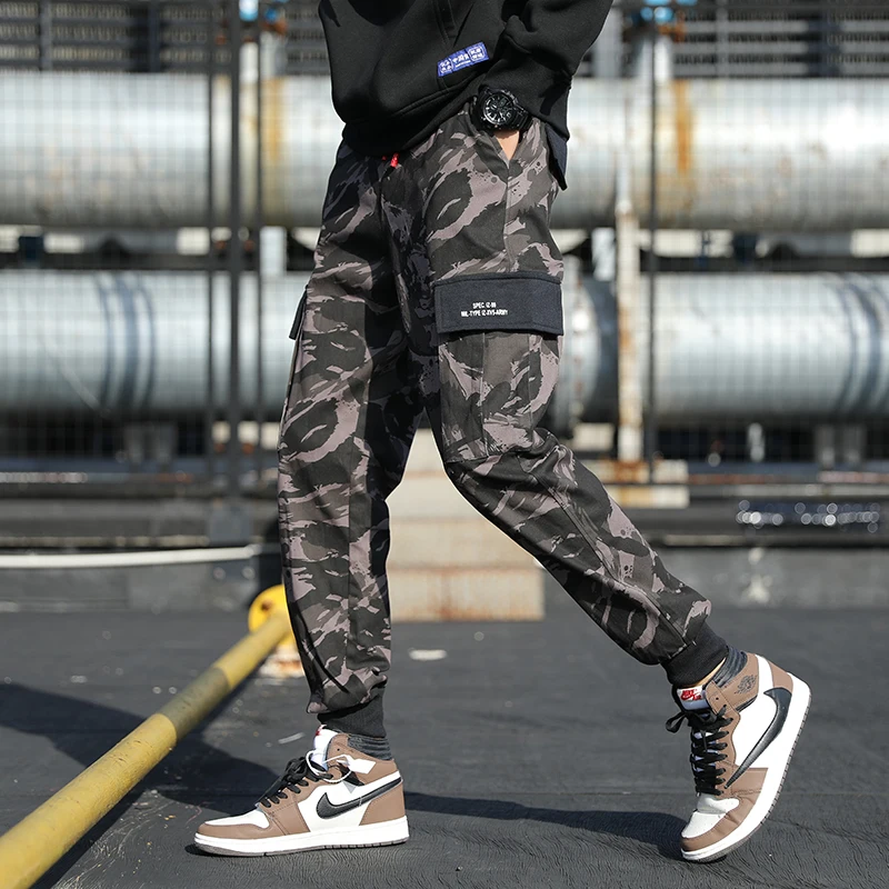 

Thoshine Brand Men Casual Cargo Pants Joggers Elastic Waist 95% Cotton Pockets Male Military Camouflage Trousers Plus Size 9XL