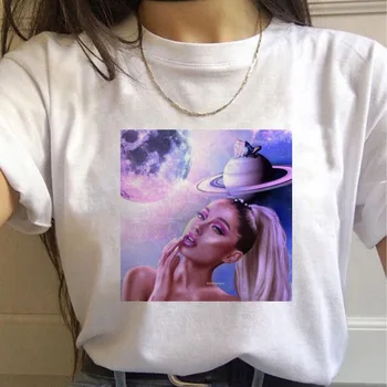 

Ariana Grande T Shirt Women Clothes Girls Ulzzang Casual T shirt Harajuku Ulzzang Kawaii 90s T-shirt Female Top Tee Streetwear