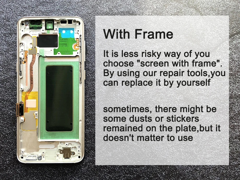  AAA ORIGINAL SUPER AMOLED S8 LCD with frame for SAMSUNG Galaxy S8 G950 G950F Display S8 Plus G955 G