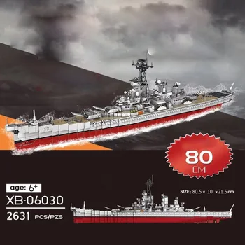 

XINGBAO Army Military MOC Series The Missouri Battleship 06030 Model kit Building Blocks christmas Toys For Children Gift