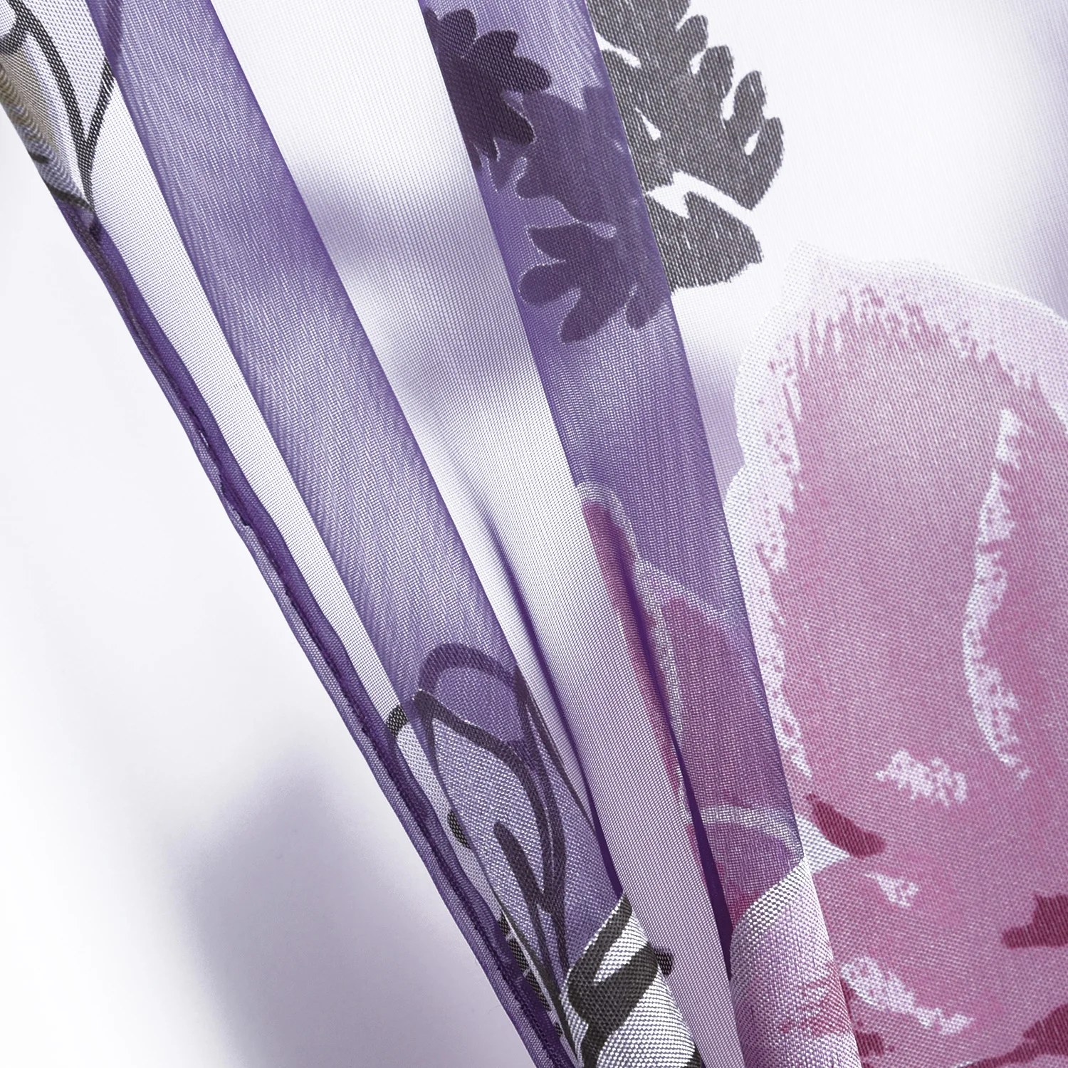 Romantic Floral Tulle Voile Curtain Door Window Drape Panel Sheer Scarf Valance