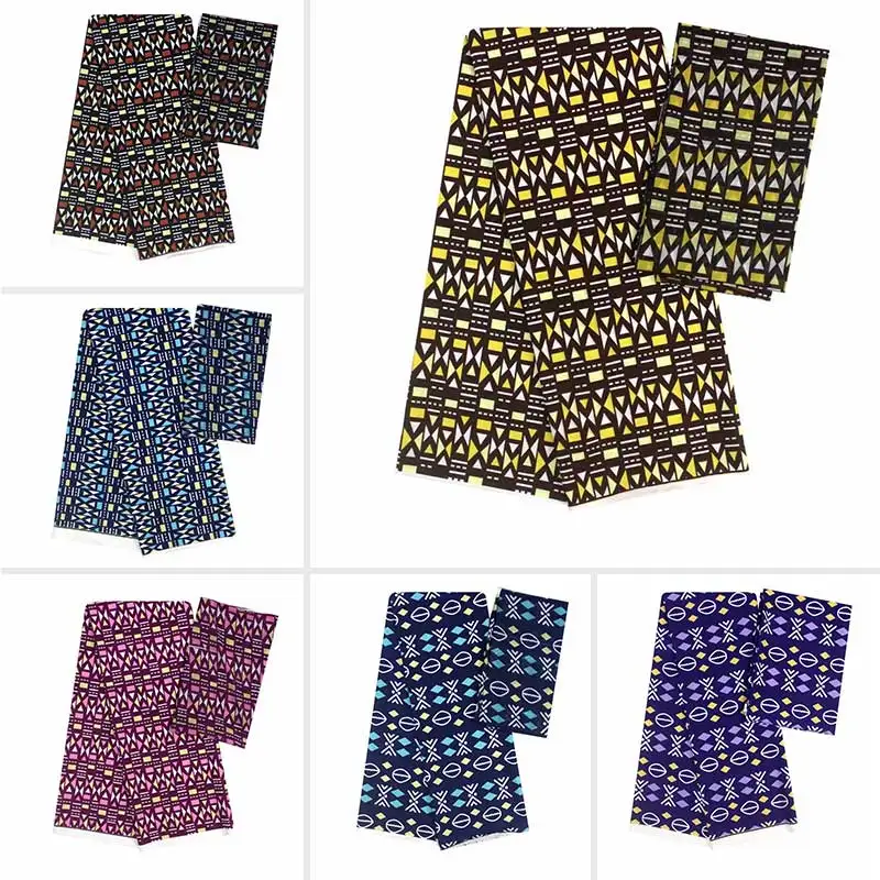 Имитированные шелковые восковые материалы нигерийские шелковые шифоновые ткани африканская ткань Анкара воск высокого качества принты ткани GBY01