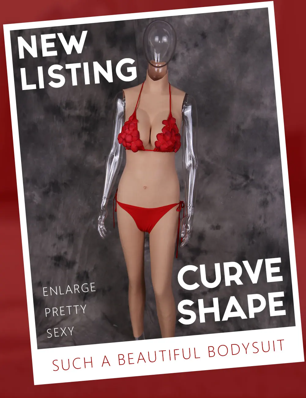 Drag Queen Realistic Shemale Fake Boobs False Breast Forms Insertable Vagina Bodysuit No Oil Silicone Breast Tits Chest For Sissy (1)
