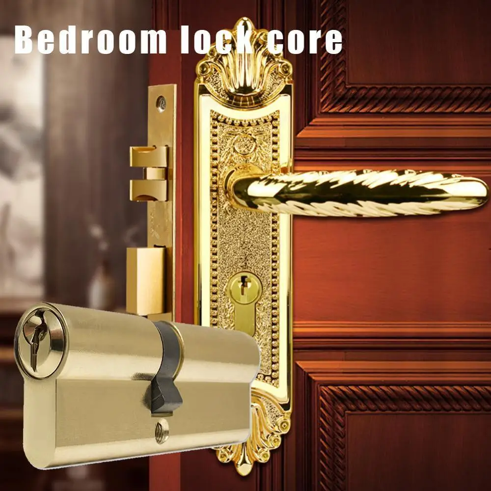 Stander Cylinder Door With Key Lock Cylinder AB Key Anti Theft Pure lock Handle Door Lock Interior Bedroom door Extended lock