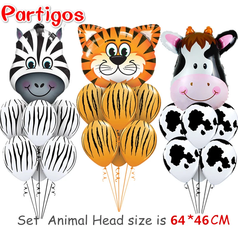 Globo-grande-Animal-Tigre-vaca-cebra-cabeza-gas-helio-cumplea-os-Animal-Zoo-Fiesta-Tem-tica_副本
