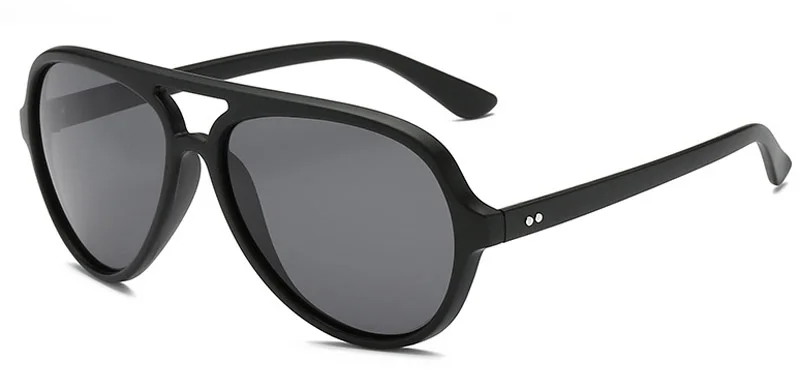 MIZHO Plastic Polaroid Sunglasses Women Brand Designer Blue Sexy Ladies Vintage Pilot Glasses Driving Men Shades - Цвет линз: WPGJ139 black