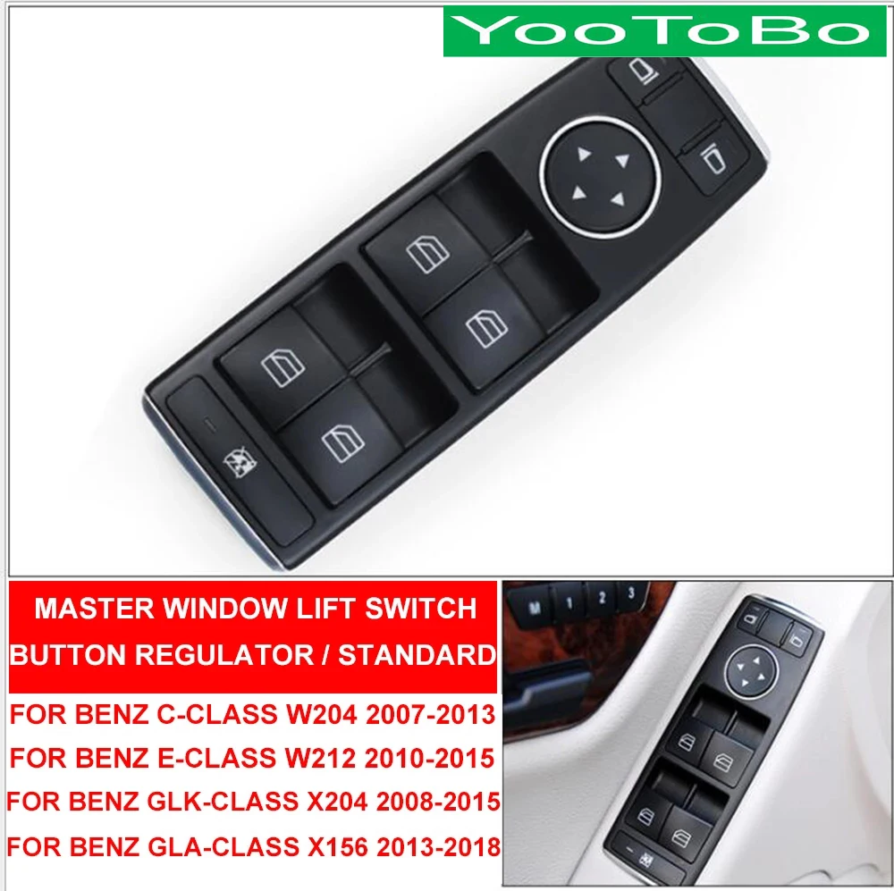 Master Power Window Lift Switch Button Regulator Cover Replace For