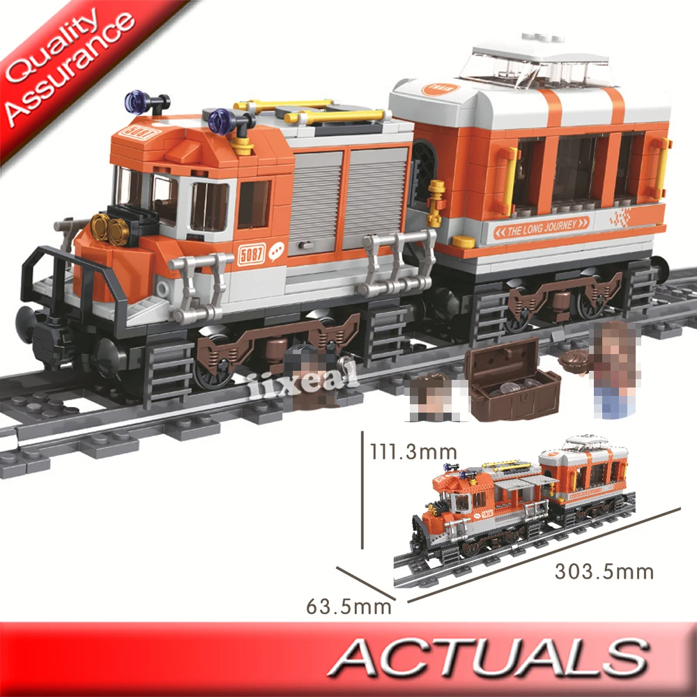 Technic Fit Конструктор Lego City на большие расстояния поезд классический трек железная