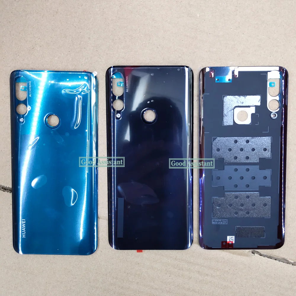 Черный/зеленый 6,6 дюйма для huawei Y9 Prime STK-LX3 STK-L03B STK-L21 задняя Батарея крышка дверца батарейного Корпус задняя Стекло запчасти