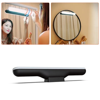 

Led Mirror Lamp Bathroom Cabinet Wall Light Modern Bathroom Loft 3W 5V Wall Mounted Black Shell Eye Protection Soft Light