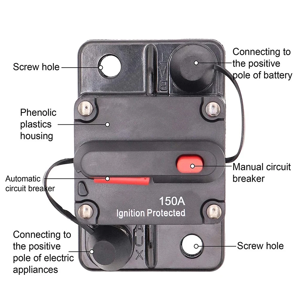30A-300A AMP Circuit Breaker Fuse Reset 12-48V DC Car Boat Auto Waterproof circuit breaker resettable fuse