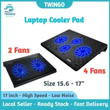 

Laptop Cooling Fan Pad Dual Fan USB Notebook Cooler Stand Portable LED Light Ultra Slim Low Noise Cooling Pad Stand