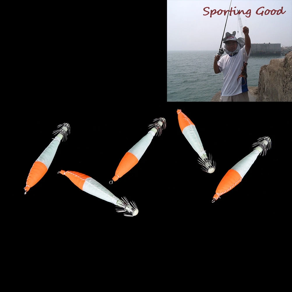 1Pcs Luminous Vivid Lifelike Simulation Squid Hook Fishing Tackle Lures Squid Jig Lures With Hook Fish Lures Wholesale