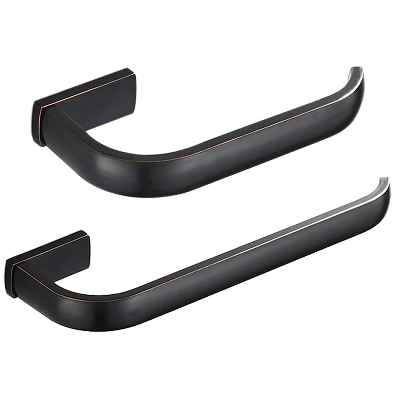 

2Pc Bathroom Accessories Set - Towel Ring and Toilet Paper Holder Brass Wall Mounted, Oil Rubbed Bronze
