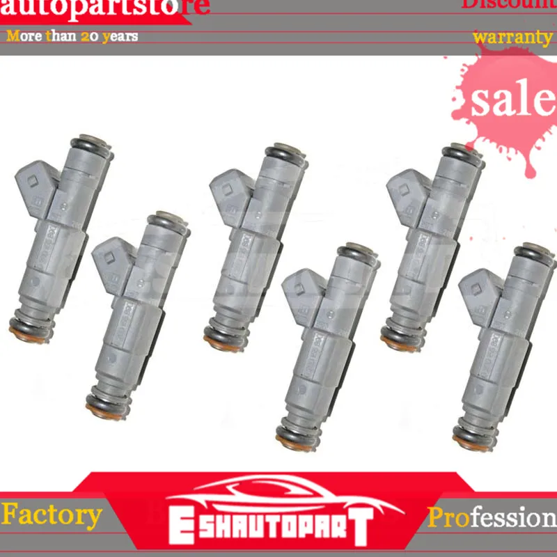 6 шт. Топливные форсунки для 4 отверстий Dakota, Jeep Cherokee, Wrangler 0280155890
