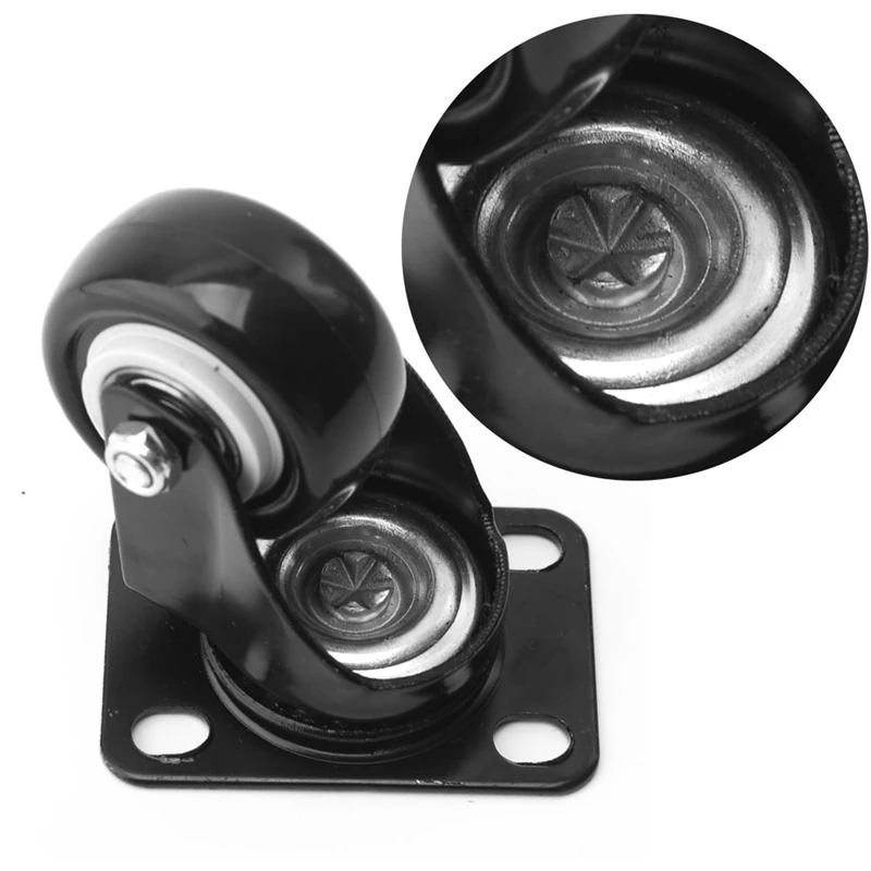 2 inch Heavy Duty Caster Wheels Rubber Swivel Casters with 360 Degree