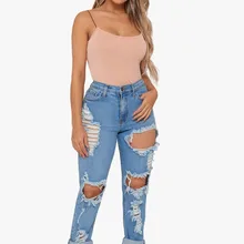 Уличном стиле Beggar(нищий), с большими отверстиями, кулоны А-равные джинсы для Для женщин обтягивающие Высокая Талия Полые Прямые джинсы джинсовые штаны