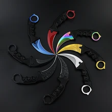 7.48'' CS GO Karambit Knife Fixed Blade Survival Tactical Training Knife Outdoor Camping Hunting Claw Knives EDC Multi Tool