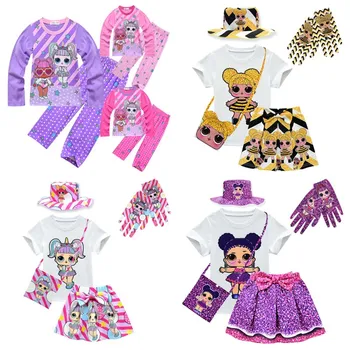 

Lol Surprise Dolls Girls Skirts T-shirt 2pcs Set Kids Toddler Clothes Baby Girl Skirt Dresses Clothes Child Princess Dress