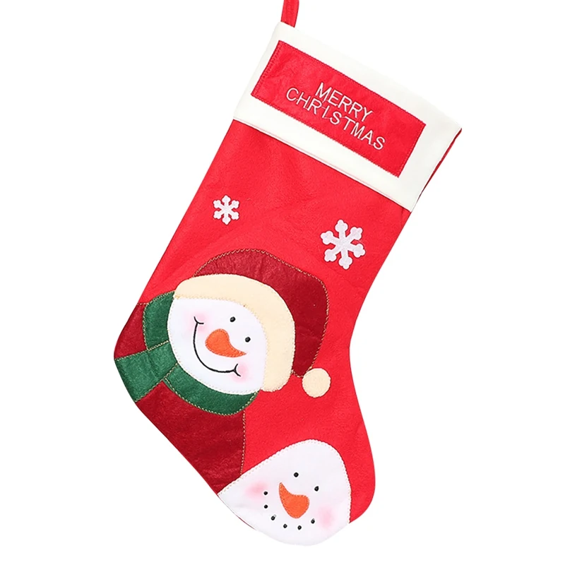 Рождественский чулок украшение Подарочный мешок Санта Клаус Лось снеговик подарок конфеты мешок Рождественская елка висячие орнамент - Цвет: A2