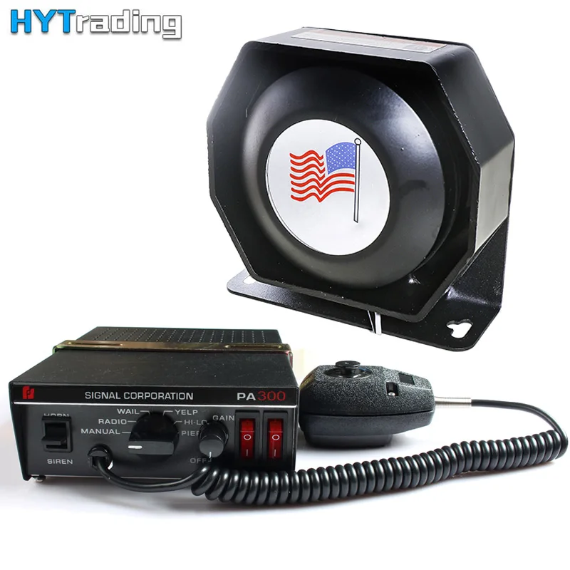 1 set 12V 200W Special Signals Car Warning Alarm Police Siren Horn Loud
