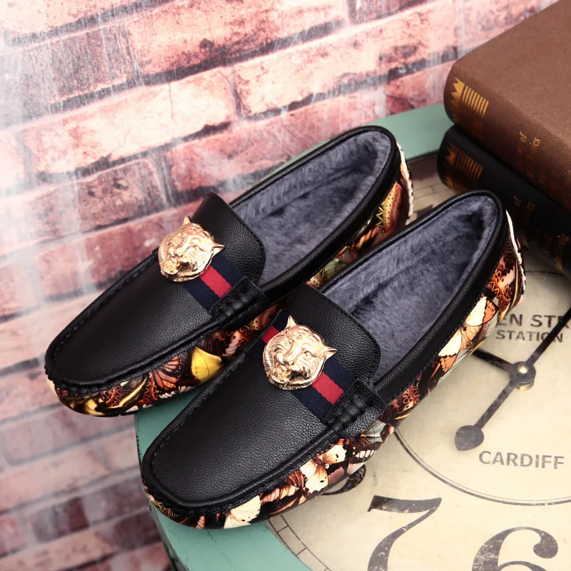 

Winter Increase Down Cotton-padded Shoes Trend Genuine Leather Doug Shoe Male England Leisure Time Leather Shoes Personality