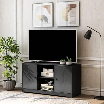 

Elegant Living Room Tv Cabinet Large Desktop Storage Space 2-layer Storage Shelf Design Durable Easy-to-clean Home Furniture