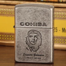COHIBA фонарь зажигалки резной логотип бутан Бензин Зажигалка для сигар 2 Jet синий огонь Зажигалка W/Подарочная коробка