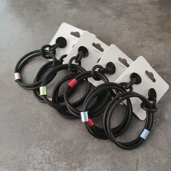 

Trendy Designer Black Light Rubber Leather AL. Tube Long Tassel Drop Dangle Earrings For Women Jewelry