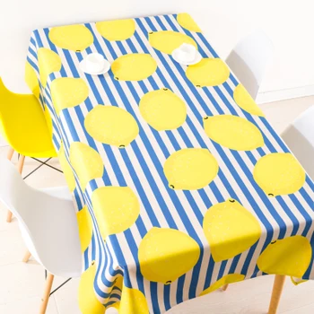

Modern European style coffee table cloth linen tablecloths cover towels thick rectangular antependium decoration lemon fruit