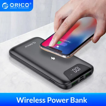 

ORICO 10000mAh Wireless Power Bank For iphone Samsung Xiaomi Powerbank Wireless External Battery USB Charging For Mobile Phone
