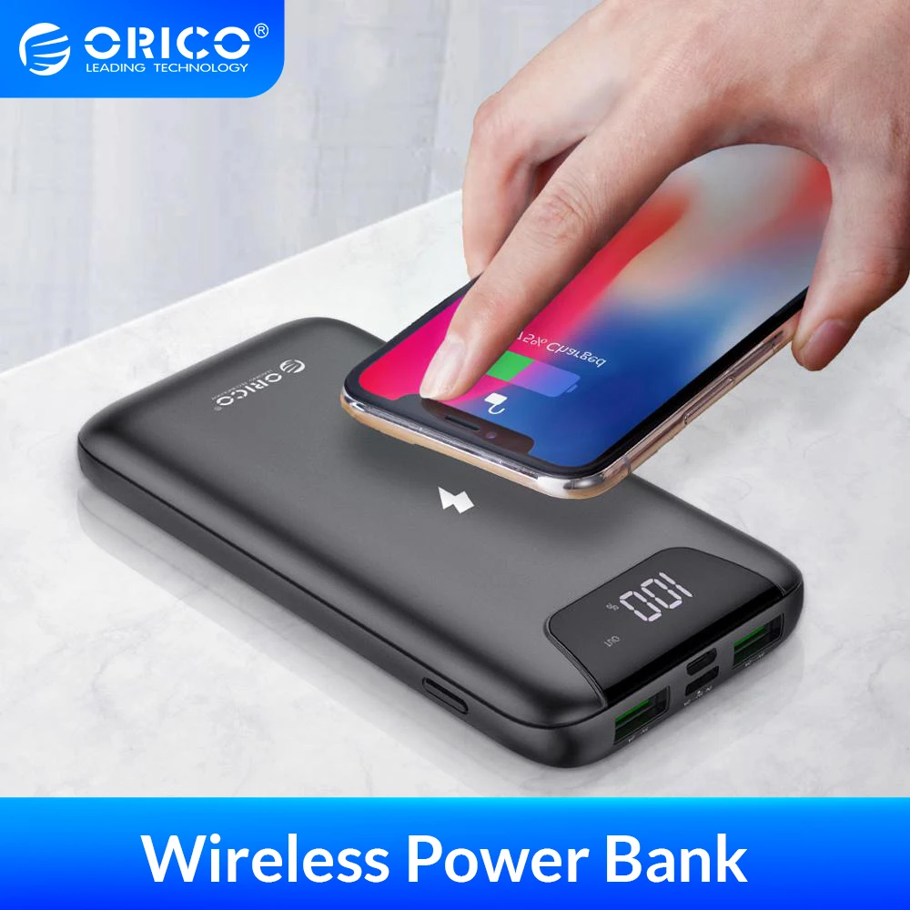 Tonen Wereldrecord Guinness Book strottenhoofd Orico 10000Mah Draadloze Power Bank Voor Iphone Samsung Xiaomi Powerbank  Draadloze Externe Batterij Usb Opladen Voor Mobiele Telefoon|Power Bank| -  AliExpress