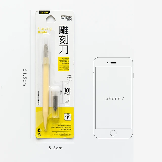 Kawaii creative art pen knife cutting board set small fresh paper cutting pen knife diy hand account tool supplies set Beige