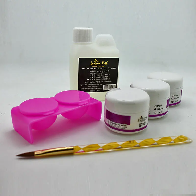 Акриловый Фрезер для ногтей cо шлифовальными Набор инструментов Набор 6 шт./компл. ногтей акриловая пудра+ акриловая жидкая+ щетка для ногтей резьба ручка+ задние дисковые тормоза сексуальное женское белье бюстгальтер