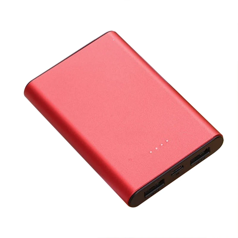 Mi ni портативное зарядное устройство 10000 мАч, внешний аккумулятор с двумя usb-портами, Внешнее зарядное устройство, быстрое зарядное устройство для Xiaomi mi, IPhone, мобильный аккумулятор - Цвет: Красный
