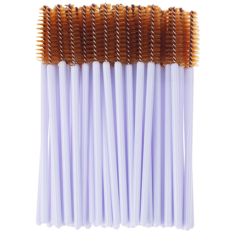 50 шт./пакет, инструменты для макияжа, одноразовая силиконовая головка щетки для туши щетка для ресниц наращивание Для женщин косметический набор кистей для макияжа