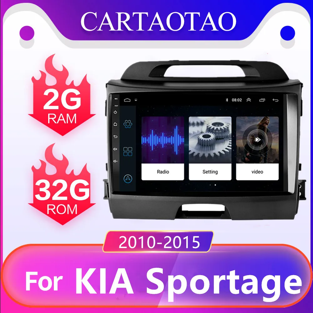 2 din Android 8 1 для KIA RIO Автомобильный мультимедийный видеоплеер 9 дюймов сенсорный