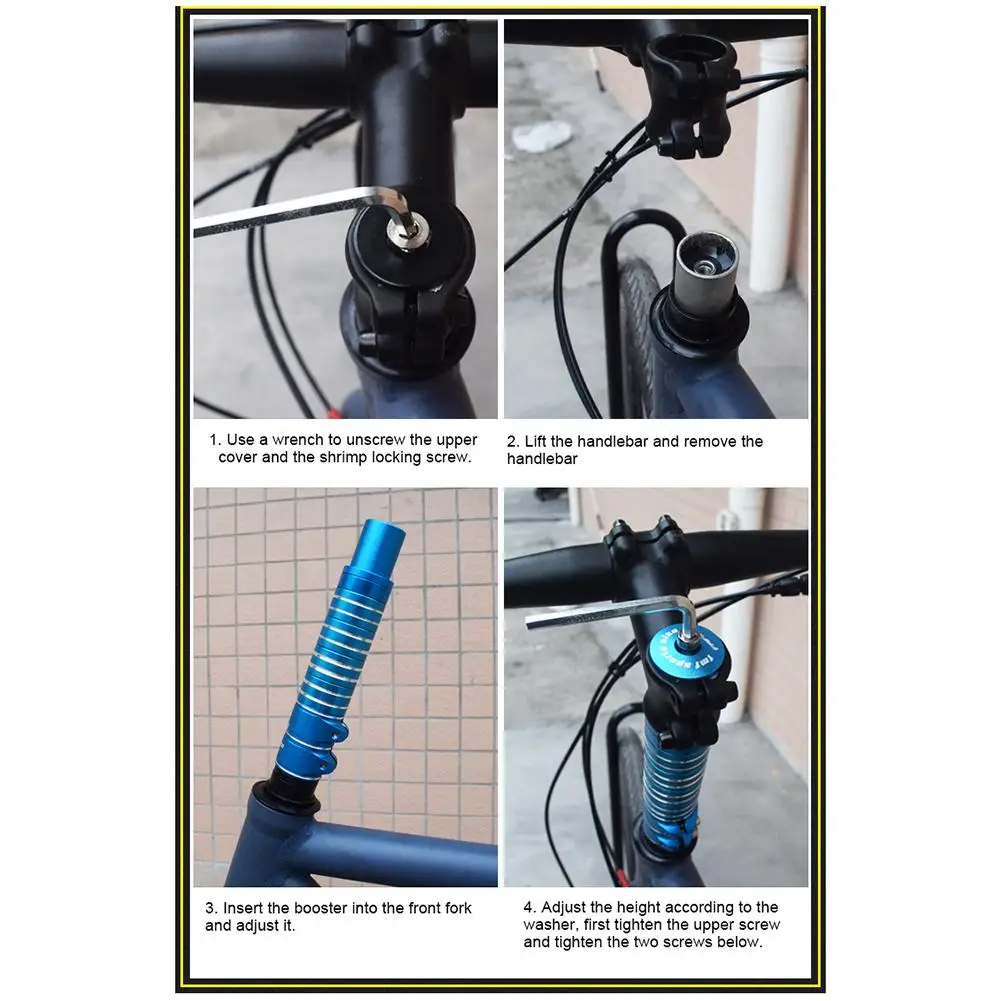 1PCS Bike Stems Mountain Bike Handlebar Heighter Bicycle Faucet Lift Handlebar Heightening Modified Accessories