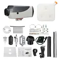White Color 12V Single hole Parking Diesel Air Heater LCD/Knob/Digital Switch with Muffler For Motorhome Boat Tank Vent|Electric Heaters| | -