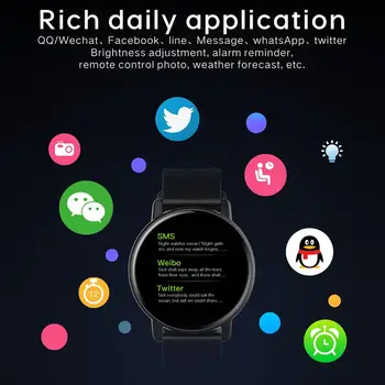 

H5 1.3-Inch Smart Bracelet Full Touch Screen Heart Rate Blood Pressure Sleep Detection Sports Step IP67 Waterproof Sports Watch