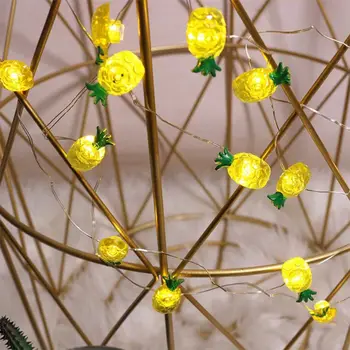 

Pineapple Pineapple Decorative String Lights 18.7 Ft 40 White LED Waterproof Battery Operated 8 Modes Lights for Holiday Parties